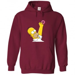 American Animated Sitcom With Doughnut  Classic Unisex Kids and Adults Pullover Hoodie								 									 									